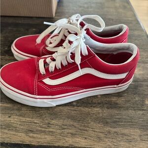 Red and White Vans